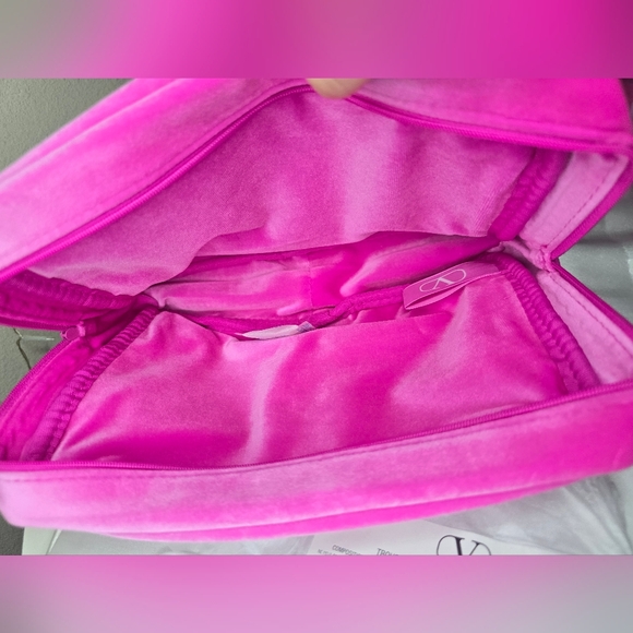 NEW Valentino Garavani Beauty Line Velour Logo Clutch!